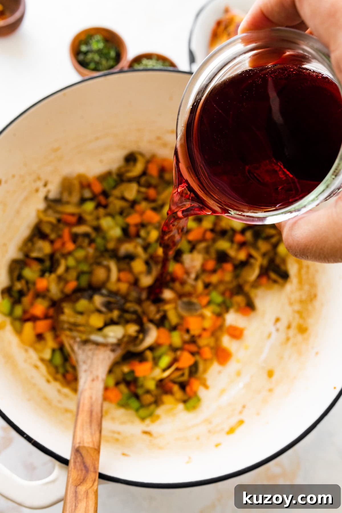 Authentic Chicken Cacciatore Recipe: Classic Italian Stew 11 how to make chicken cacciatore recipe step-by-step: deglaze the pan with red wine.