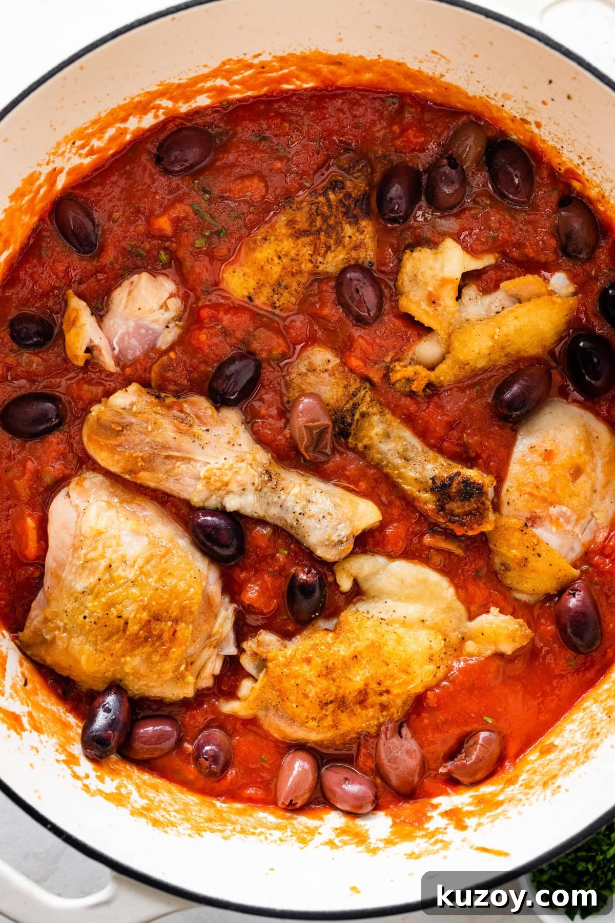 Authentic Chicken Cacciatore Recipe: Classic Italian Stew 13 how to make chicken cacciatore recipe step-by-step: add the chicken back to the pot and add the olives.