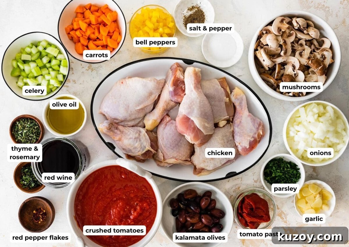 Authentic Chicken Cacciatore Recipe: Classic Italian Stew 6 ingredients
