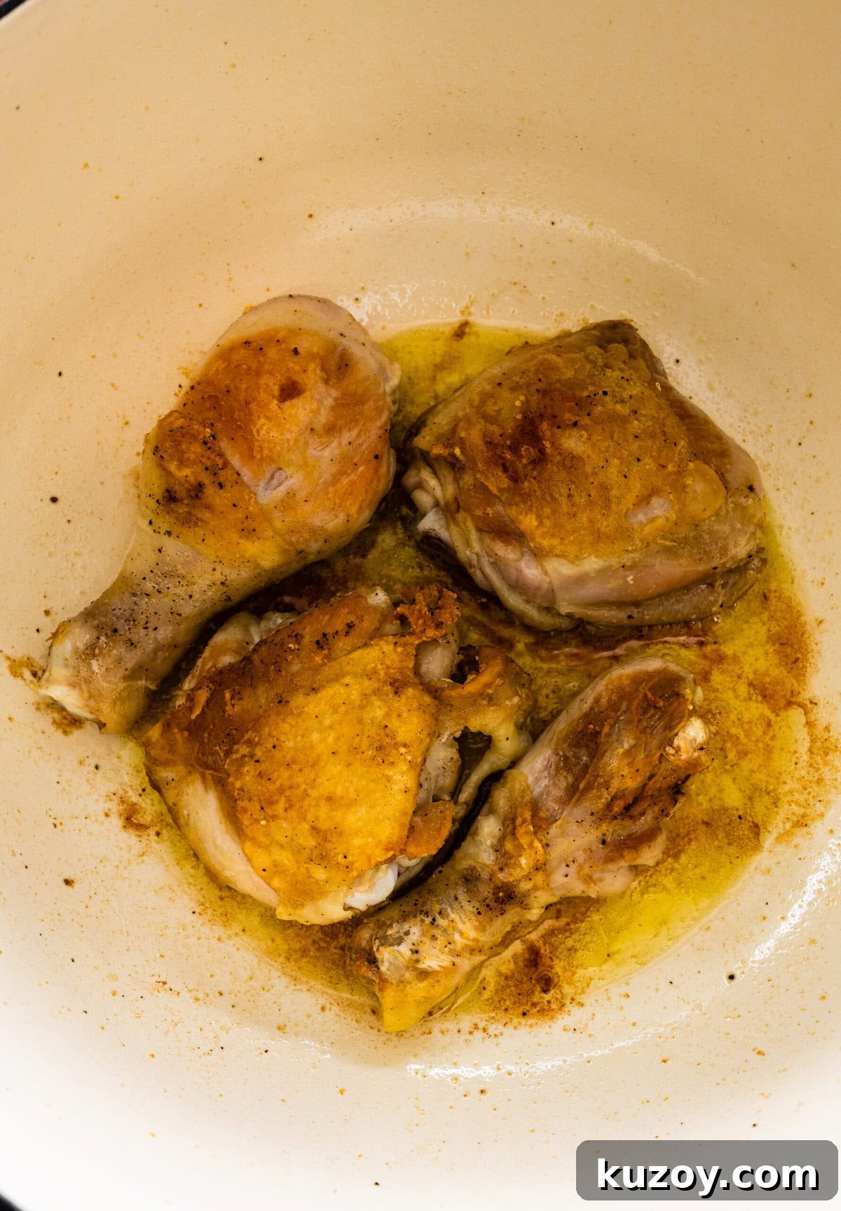 Authentic Chicken Cacciatore Recipe: Classic Italian Stew 8 how to make chicken cacciatore recipe step-by-step: brown the chicken in the pan.