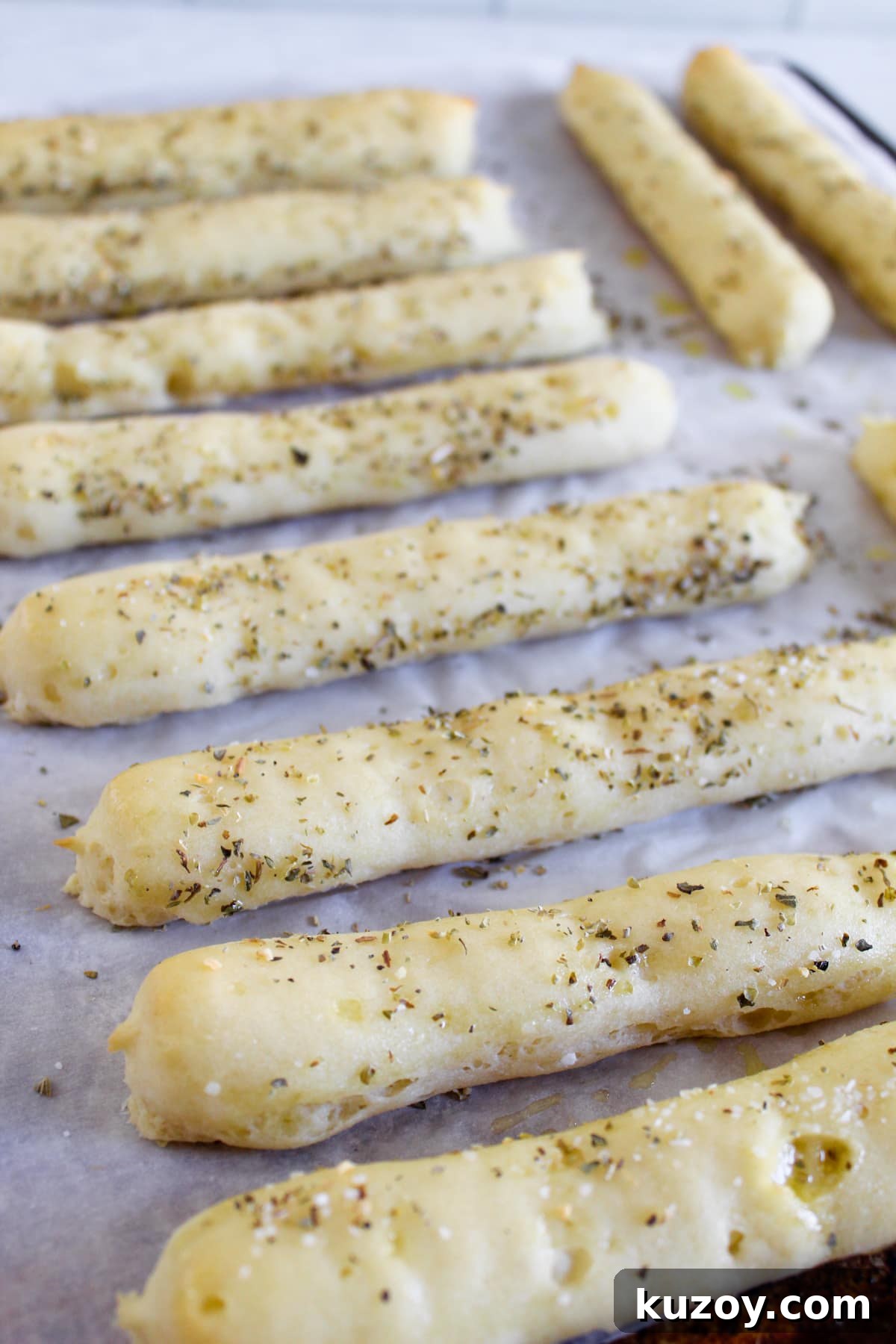 Gluten-Free Breadsticks Recipe That Will Impress Everyone 3 pan of baked gluten free breadsticks