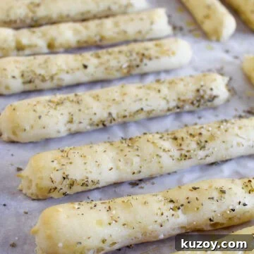 pan of baked gluten free breadsticks