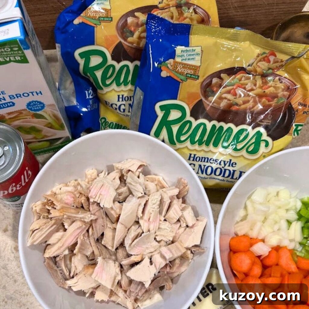 Classic Turkey and Noodles Recipe: Comforting Homemade Dish 3 Turkey And Noodles Ingredients