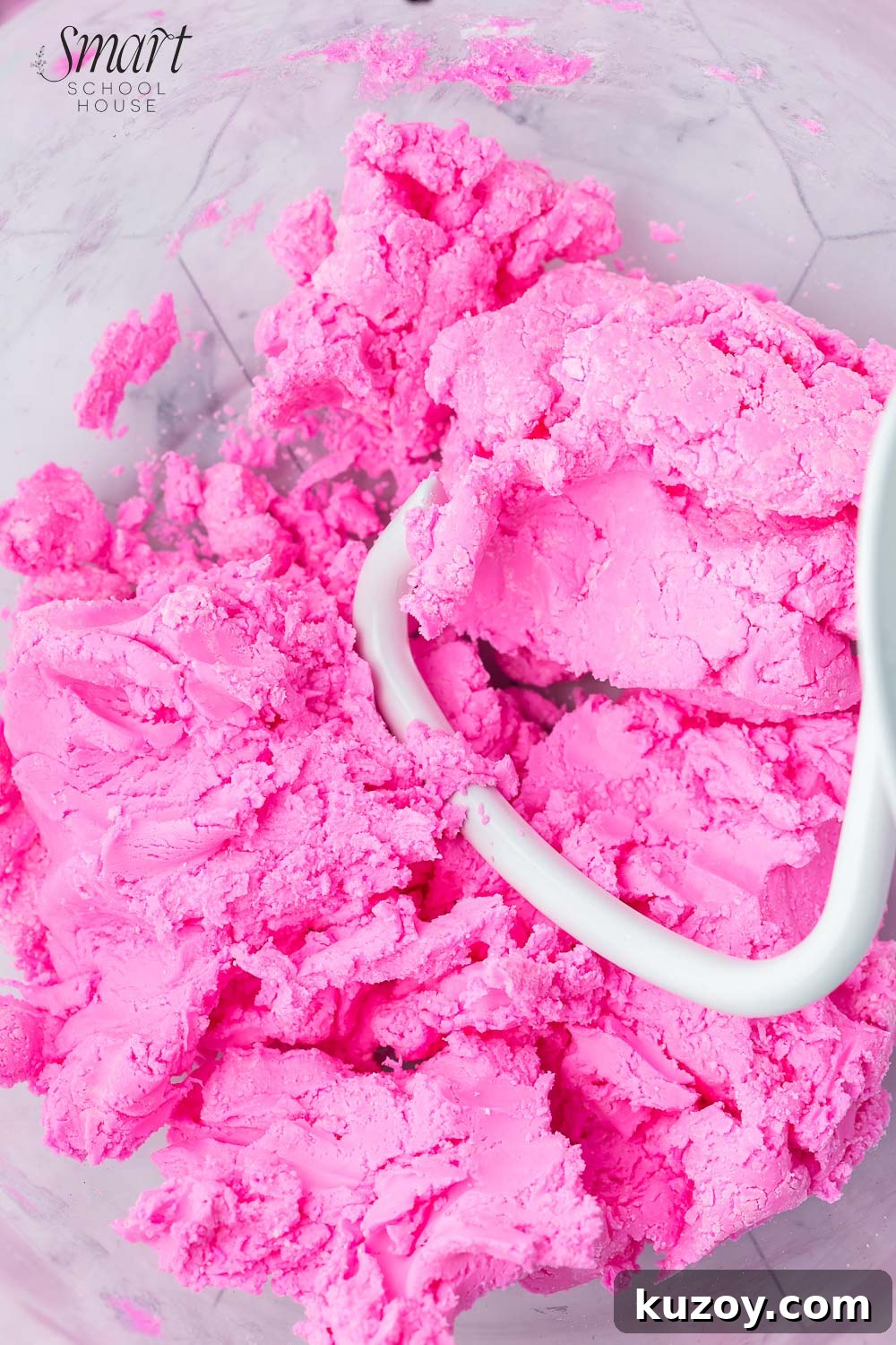 Homemade Ice Cream Play Dough Recipe Kids Will Love 6 Dough in stand mixer