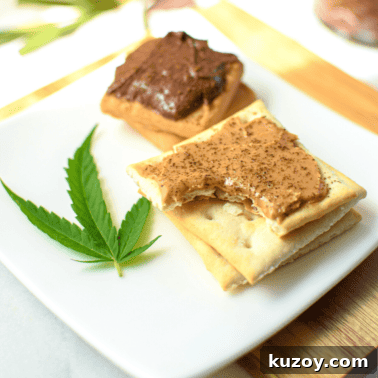 How to Cook with Decarbed Cannabis: Edible Recipes & Tips 9 Saltine crackers topped with peanut butter and cannabis and cookies topped with Nutella and cannabis