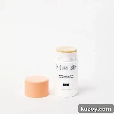 A stick of Blume's natural deodorant stick 