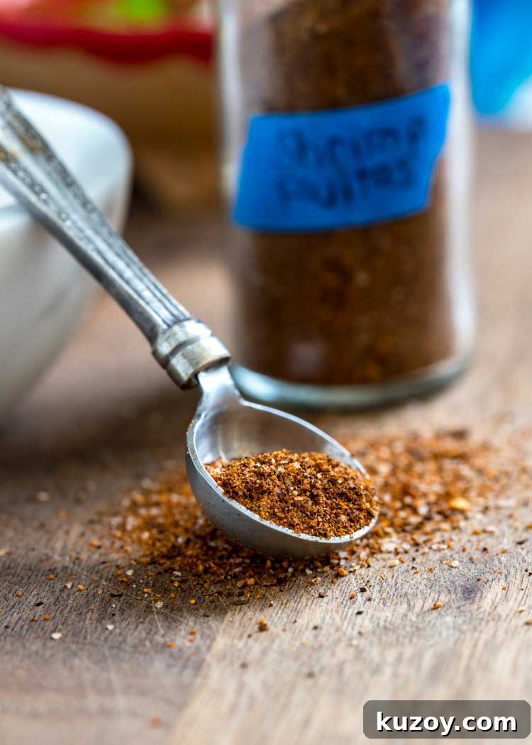 spoonful of Shrimp Fajitas Seasoning Blend