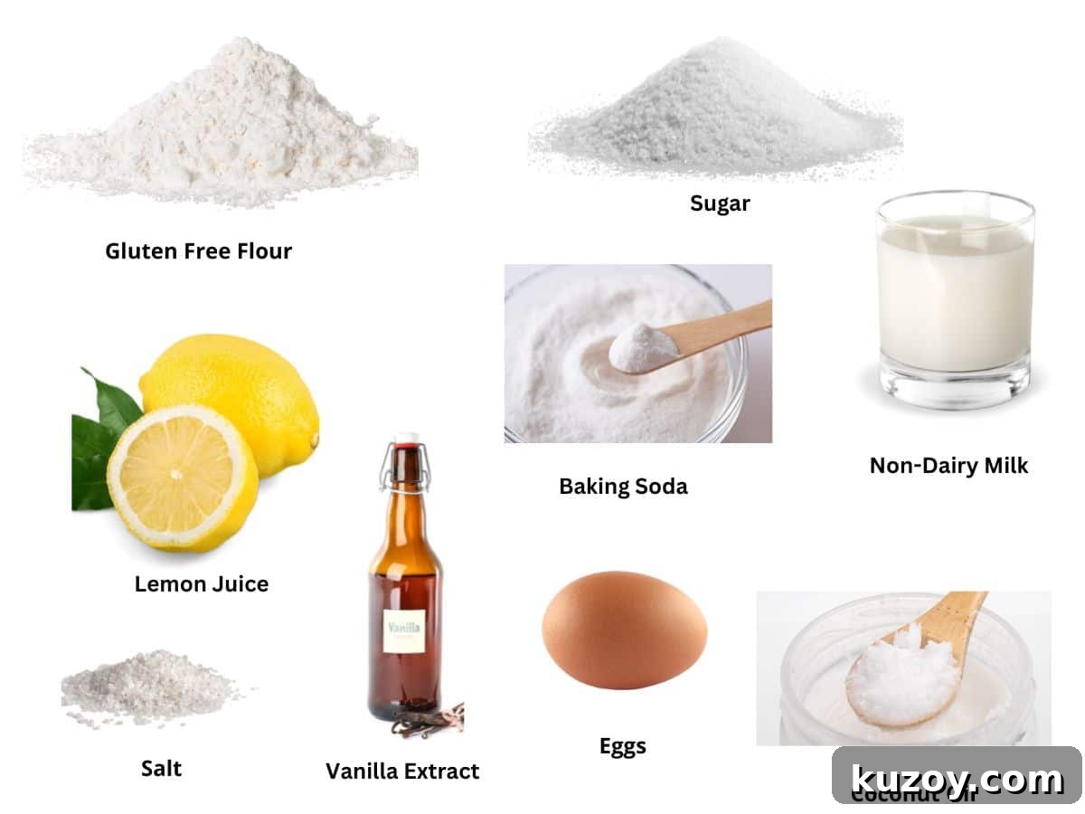 Photos of the lemon cupcake ingredients.