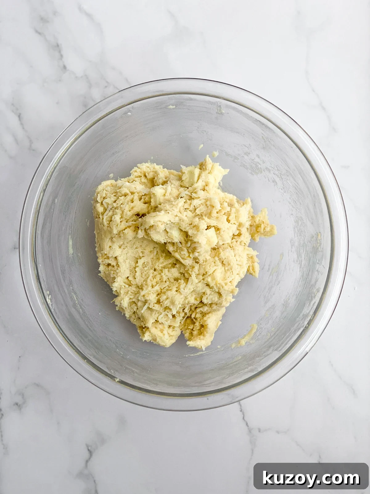 Lemon Coconut White Chocolate Cookie Recipe for Zesty Treats 7 dough all blended together