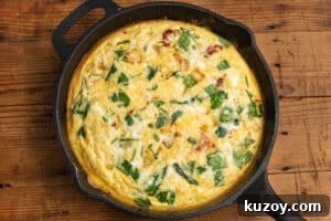 Sun-Dried Tomato and Cottage Cheese Frittata Recipe 22 This is a picture of the skillet right out of the oven.