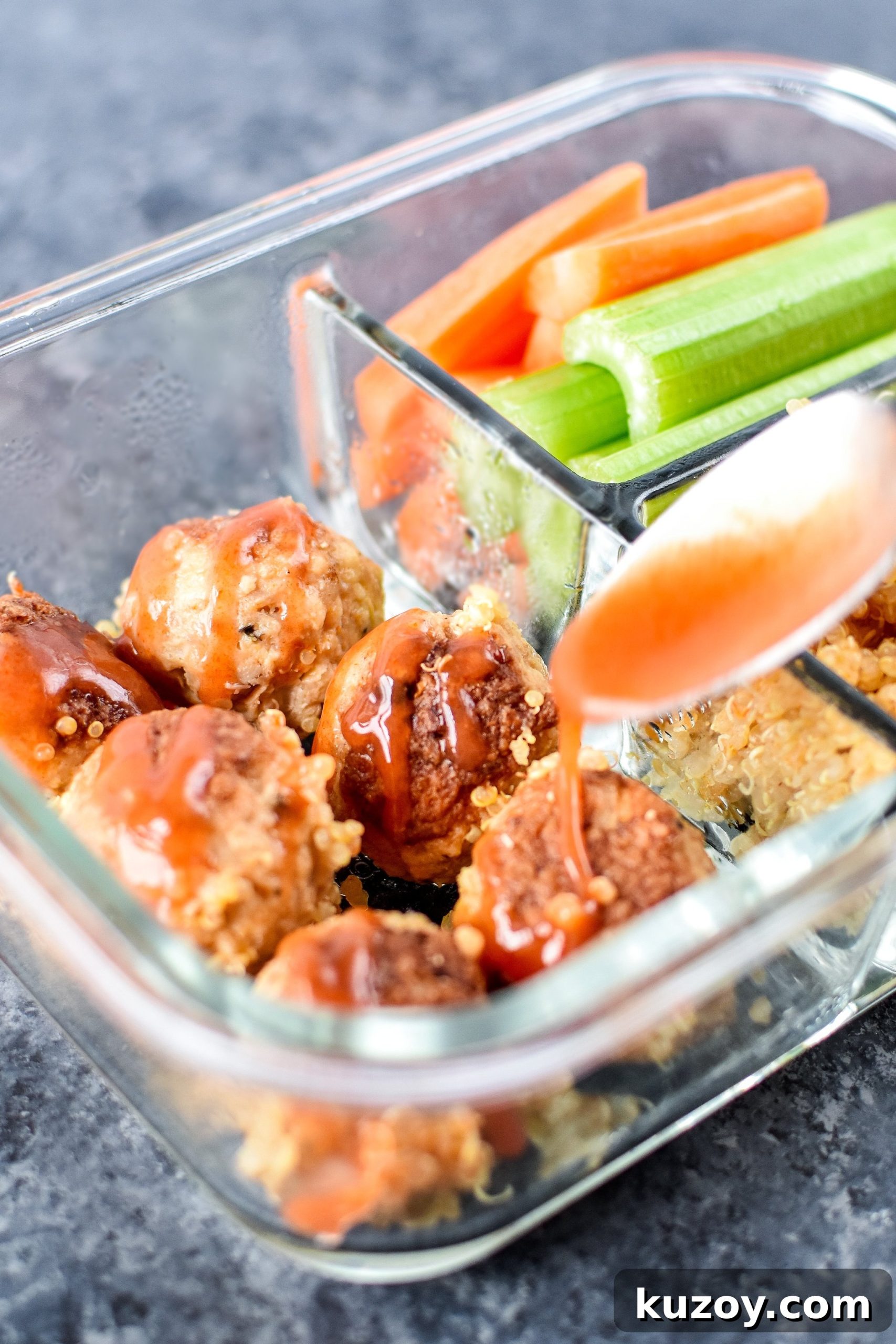 Instant Pot Buffalo Chicken Meatballs Meal Prep