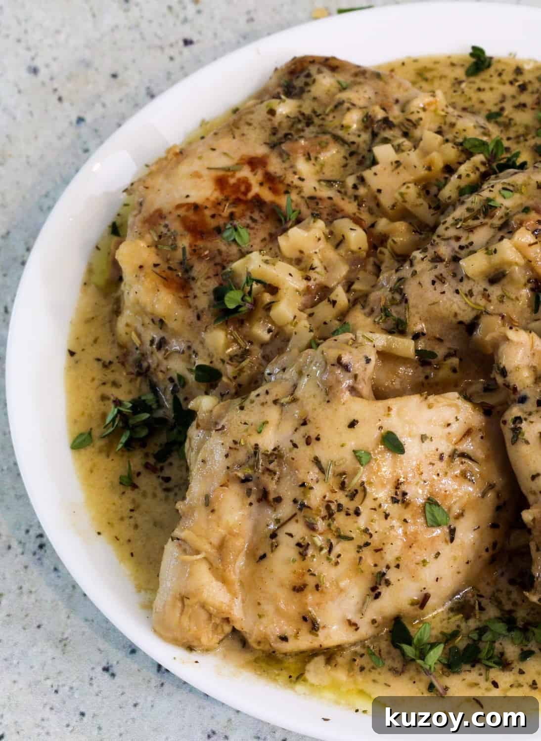 Low carb instant pot french garlic chicken from two sleevers