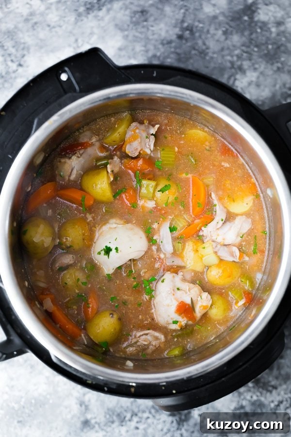 Instant pot tuscan chicken stew from sweet peas and saffron