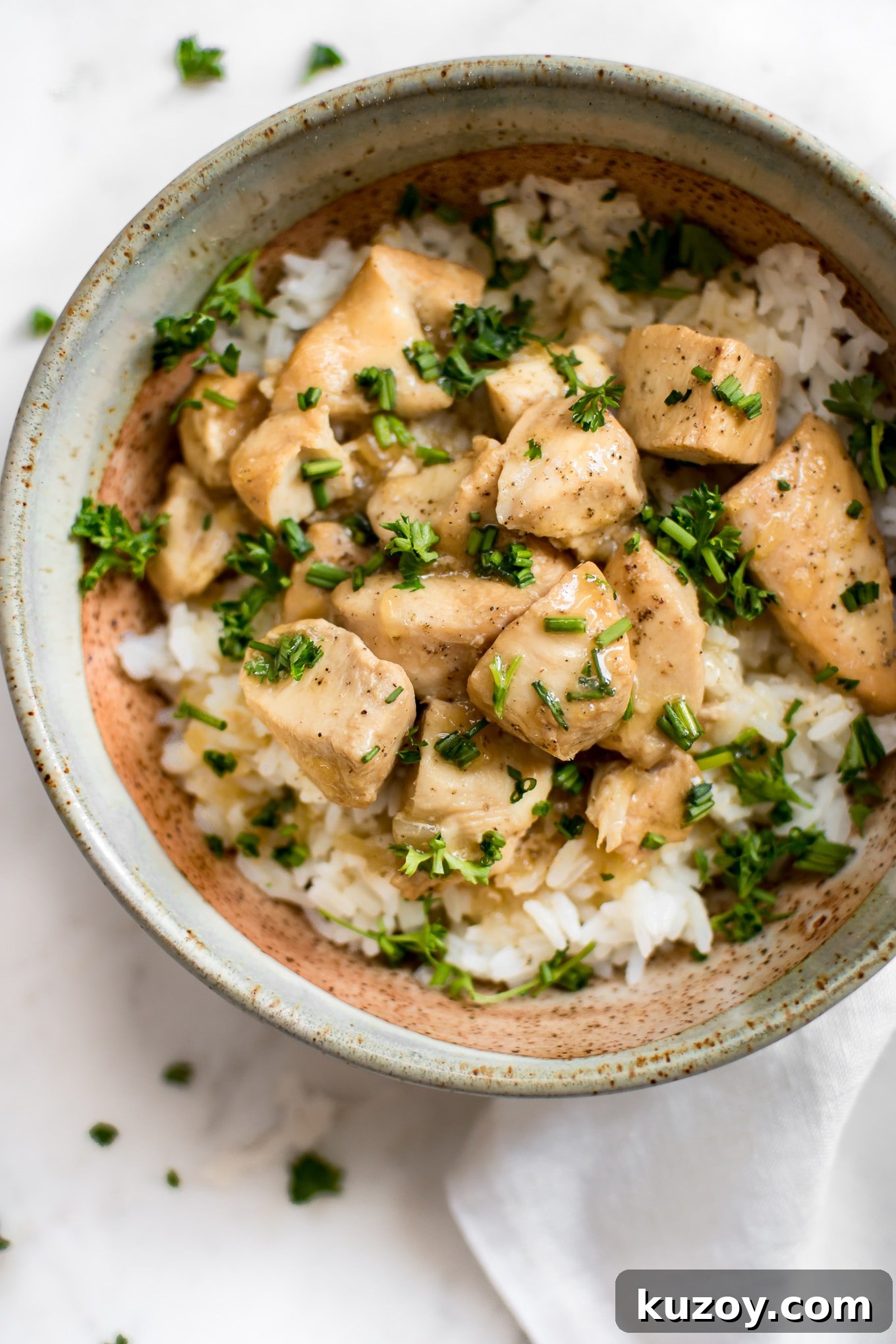 Salt and Lavender instant pot honey garlic chicken with rice
