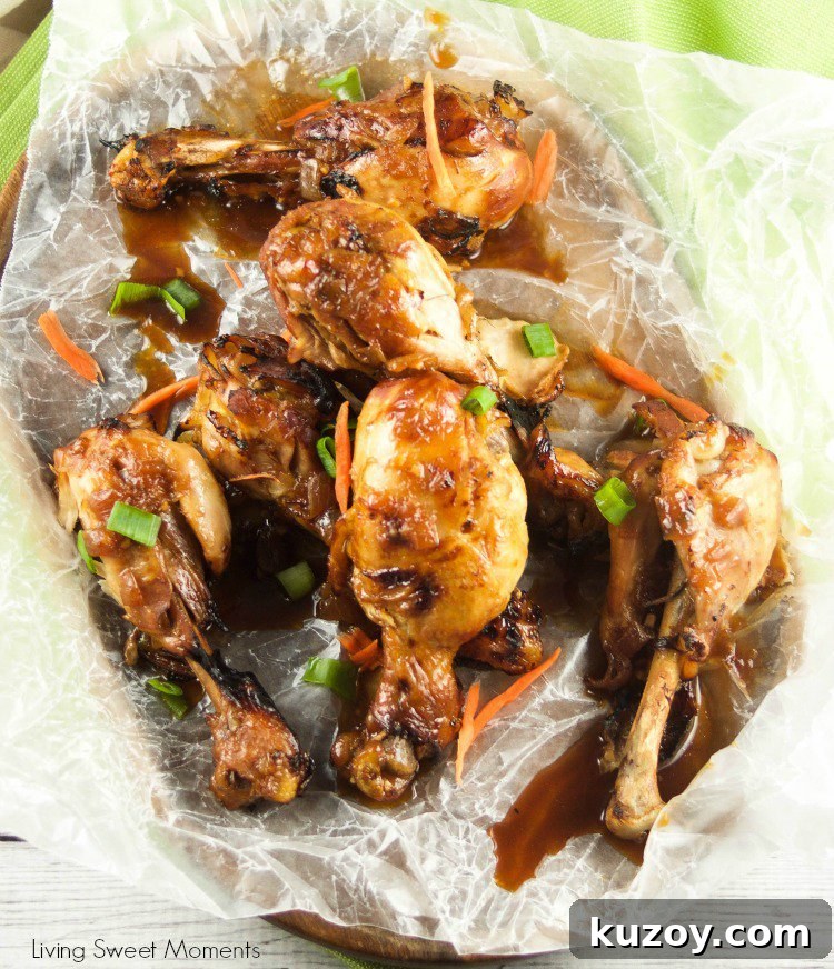 Instant Pot Ginger Garlic Drumsticks cooked in the Instant Pot.