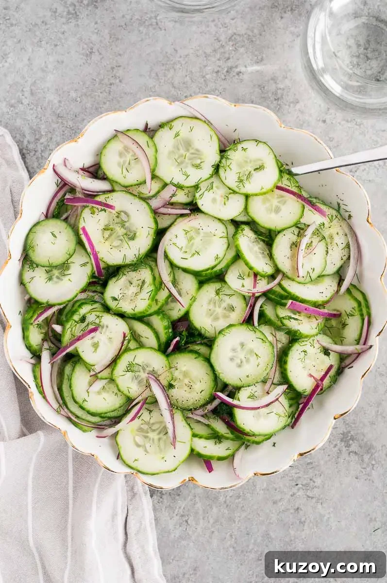 Refreshing Cucumber Salad with Dill and Lemon Vinaigrette 2 healthy cucumber salad with dill