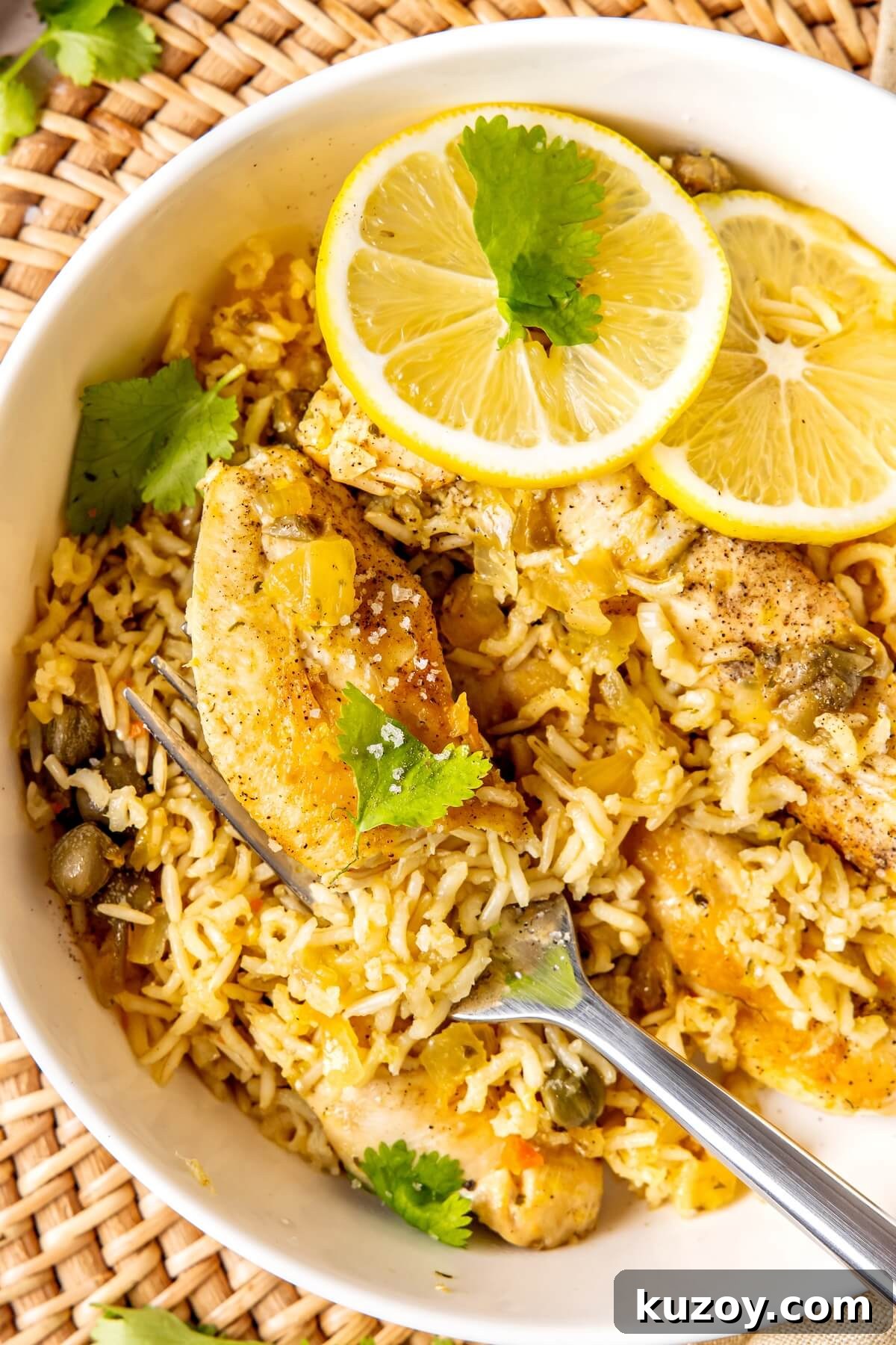 One Pot Chicken Piccata and Rice - Olivia Adriance