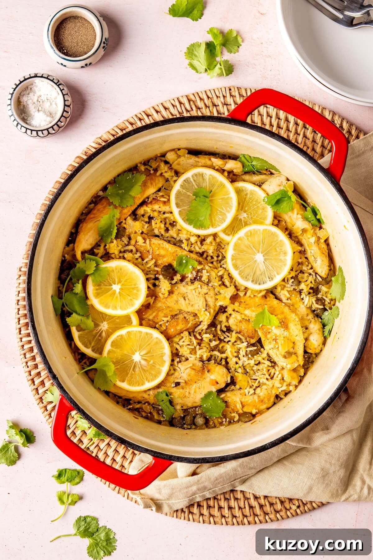 One Pot Chicken Piccata and Rice - Olivia Adriance