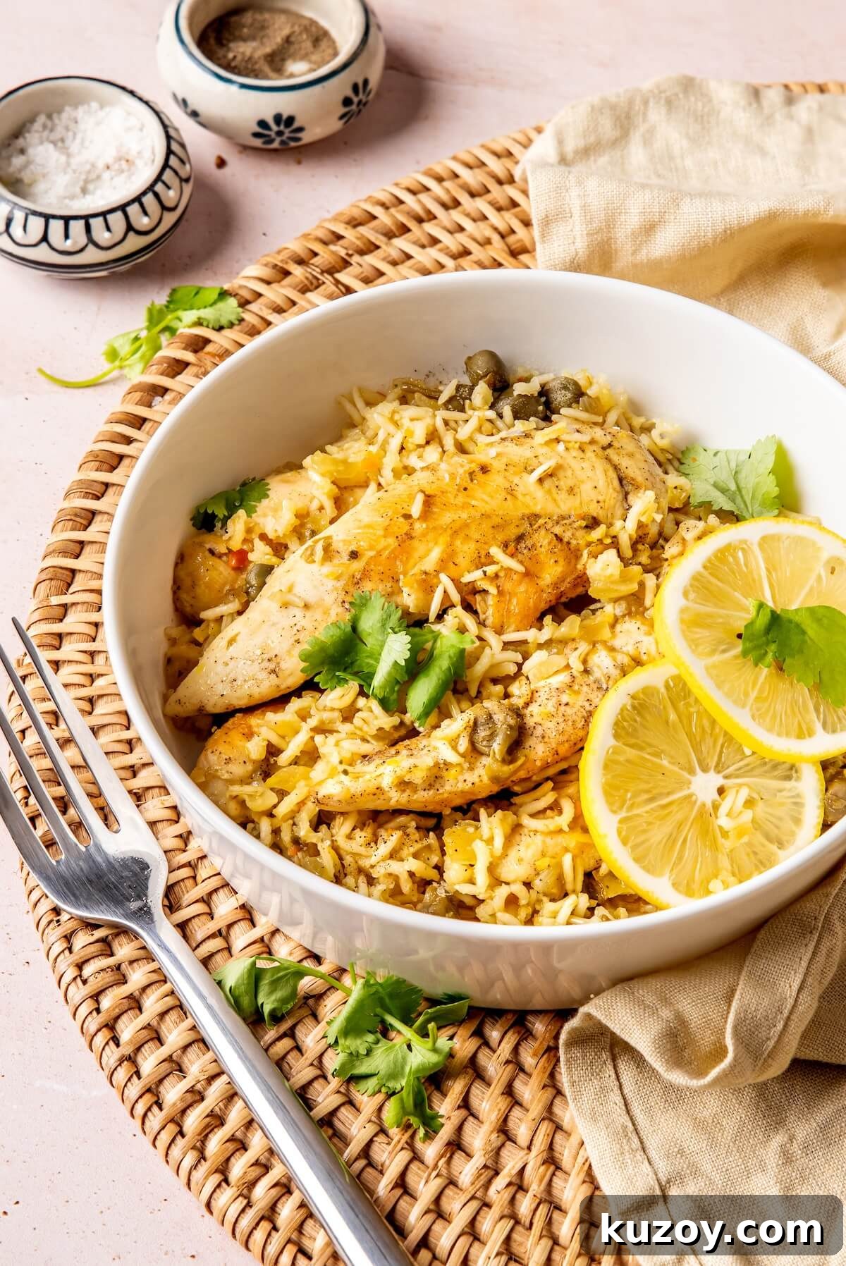 One Pot Chicken Piccata and Rice - Olivia Adriance