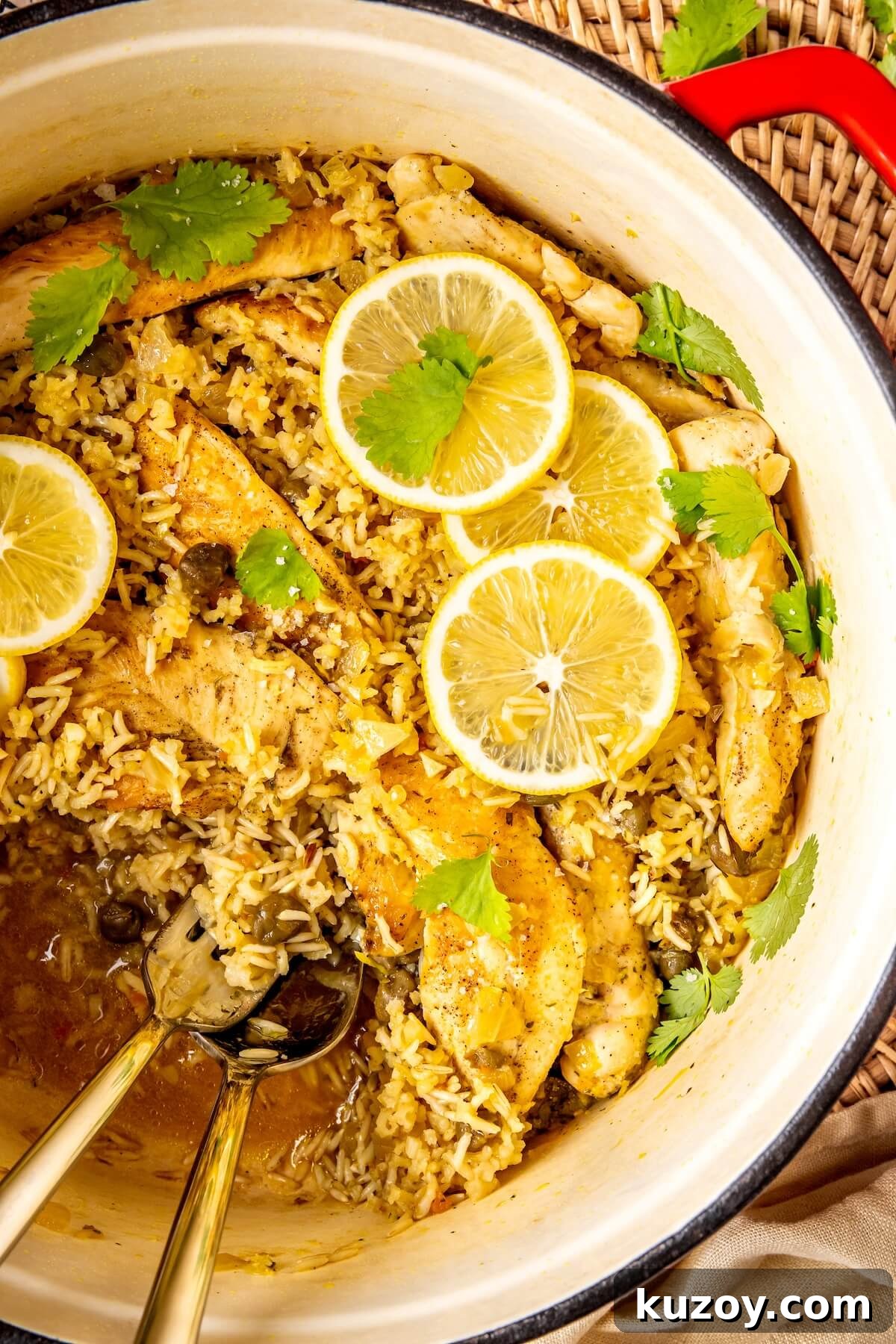 One Pot Chicken Piccata and Rice - Olivia Adriance