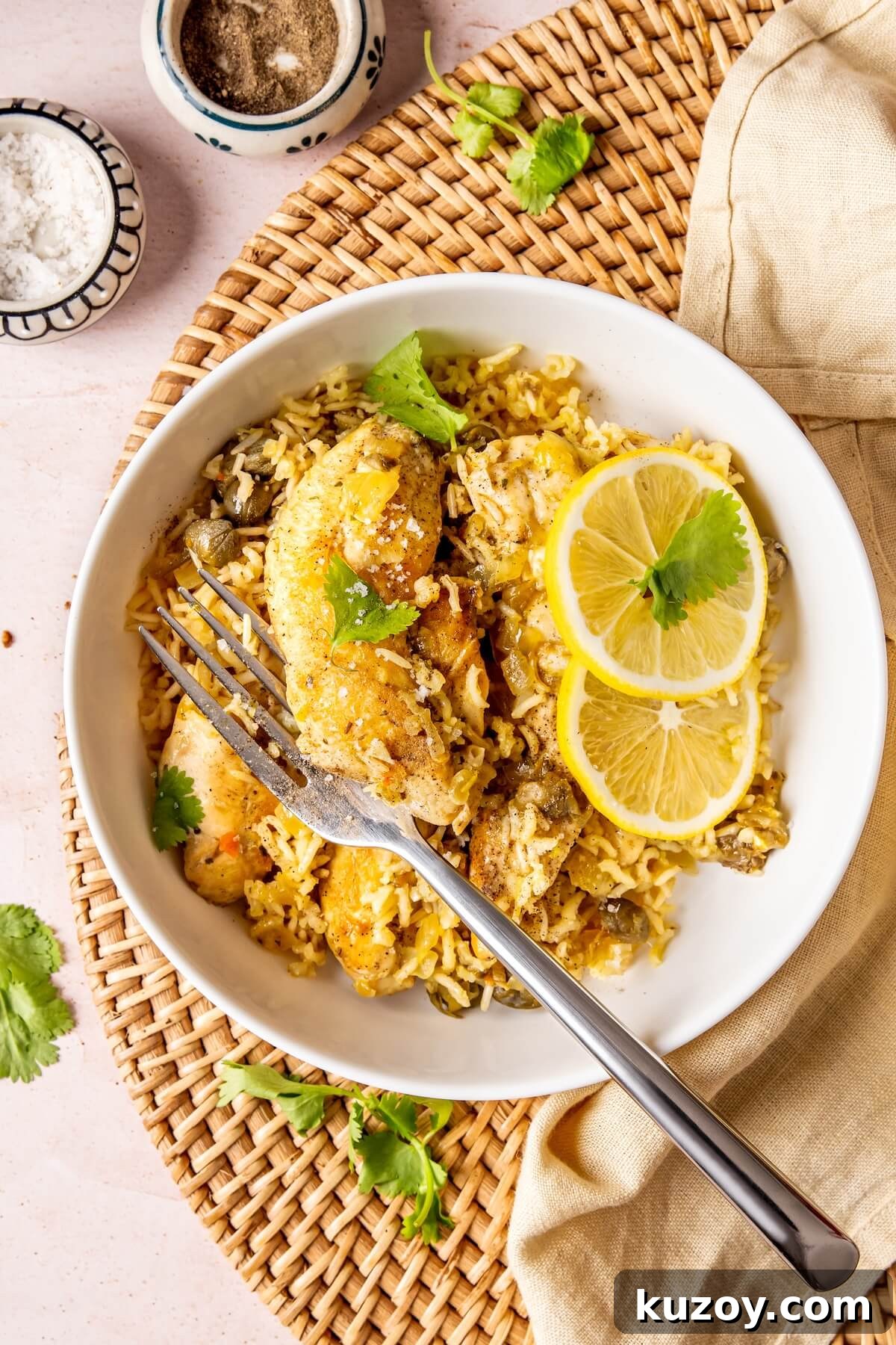 One Pot Chicken Piccata and Rice - Olivia Adriance