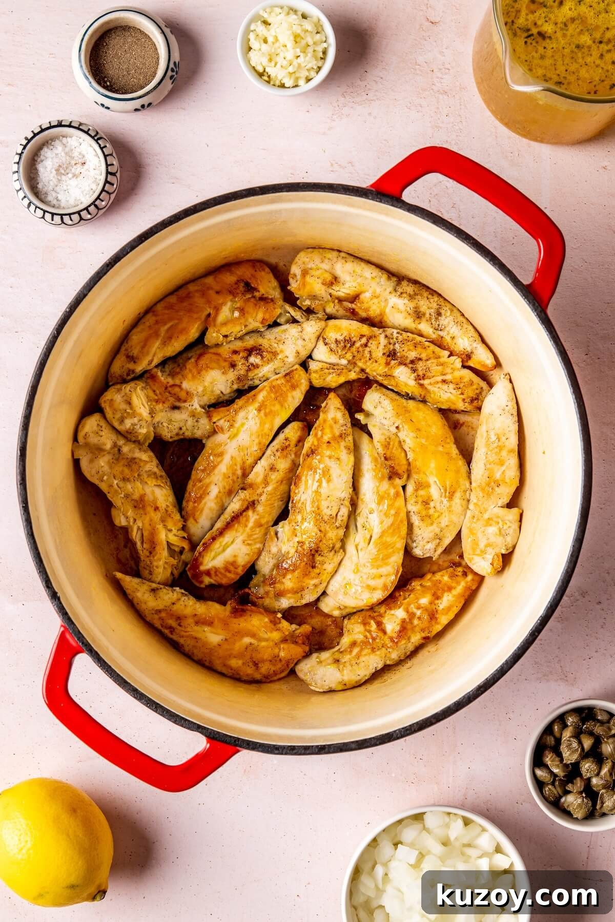 How to Make One Pot Chicken Piccata and Rice Step 2 - Olivia Adriance