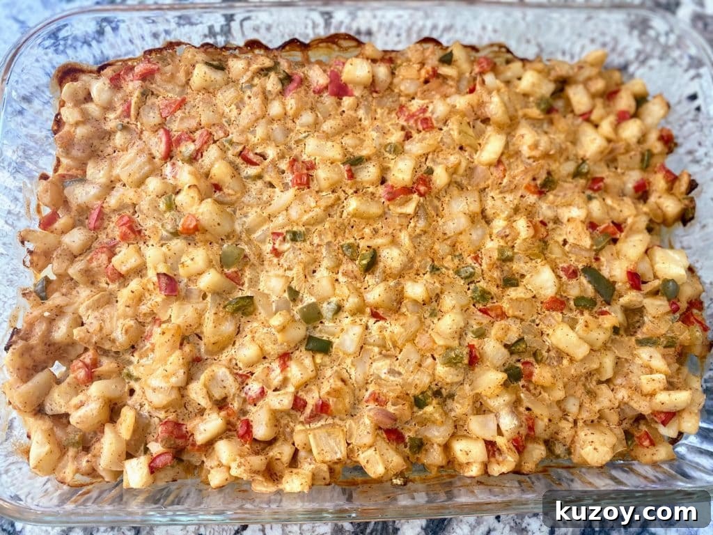 Creamy Vegan Hash Brown Casserole Recipe for Brunch or Dinner 8 vegan hash brown casserole cooked