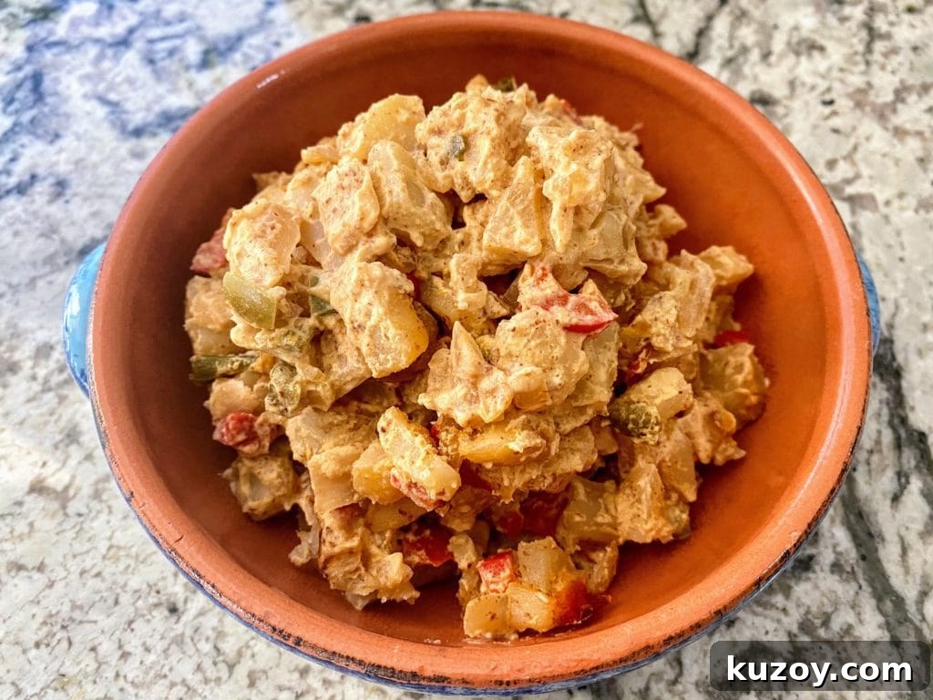 Creamy Vegan Hash Brown Casserole Recipe for Brunch or Dinner 9 Vegan hash brown casserole close up