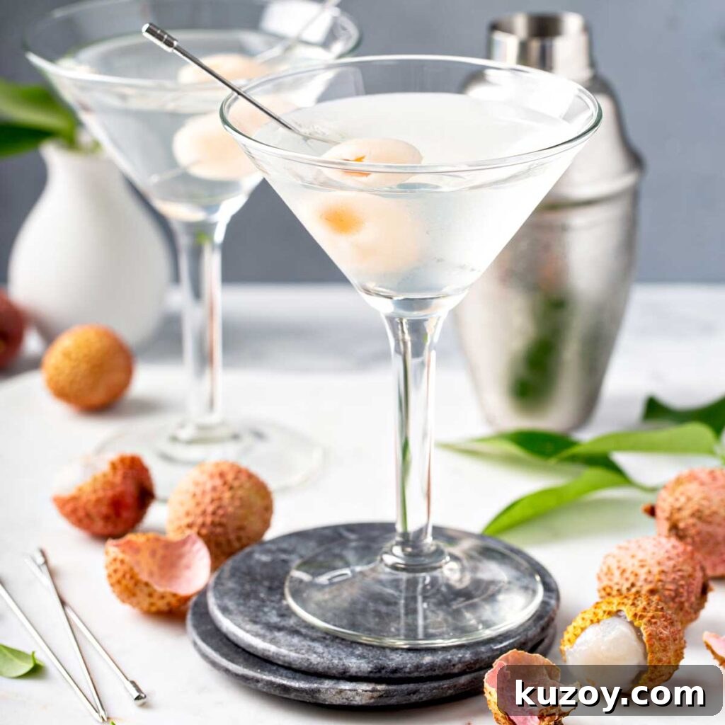 14 Romantic Valentine’s Day Recipes to Make at Home 15 Two Lychee vodka martinis