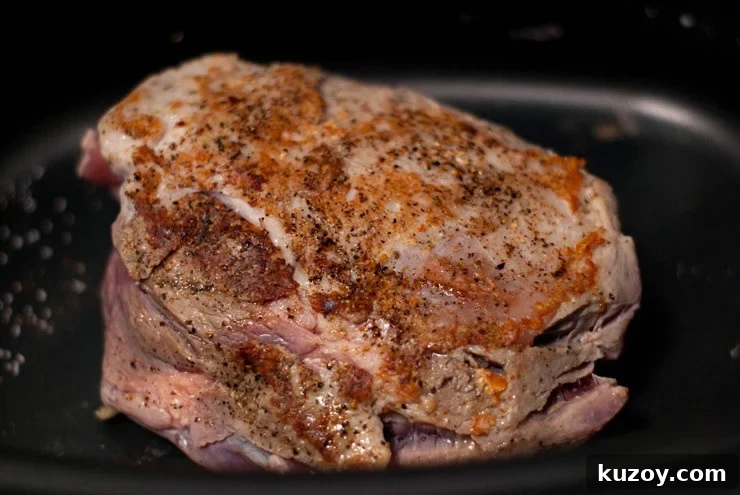 Pulled Pork meat on a skillet.