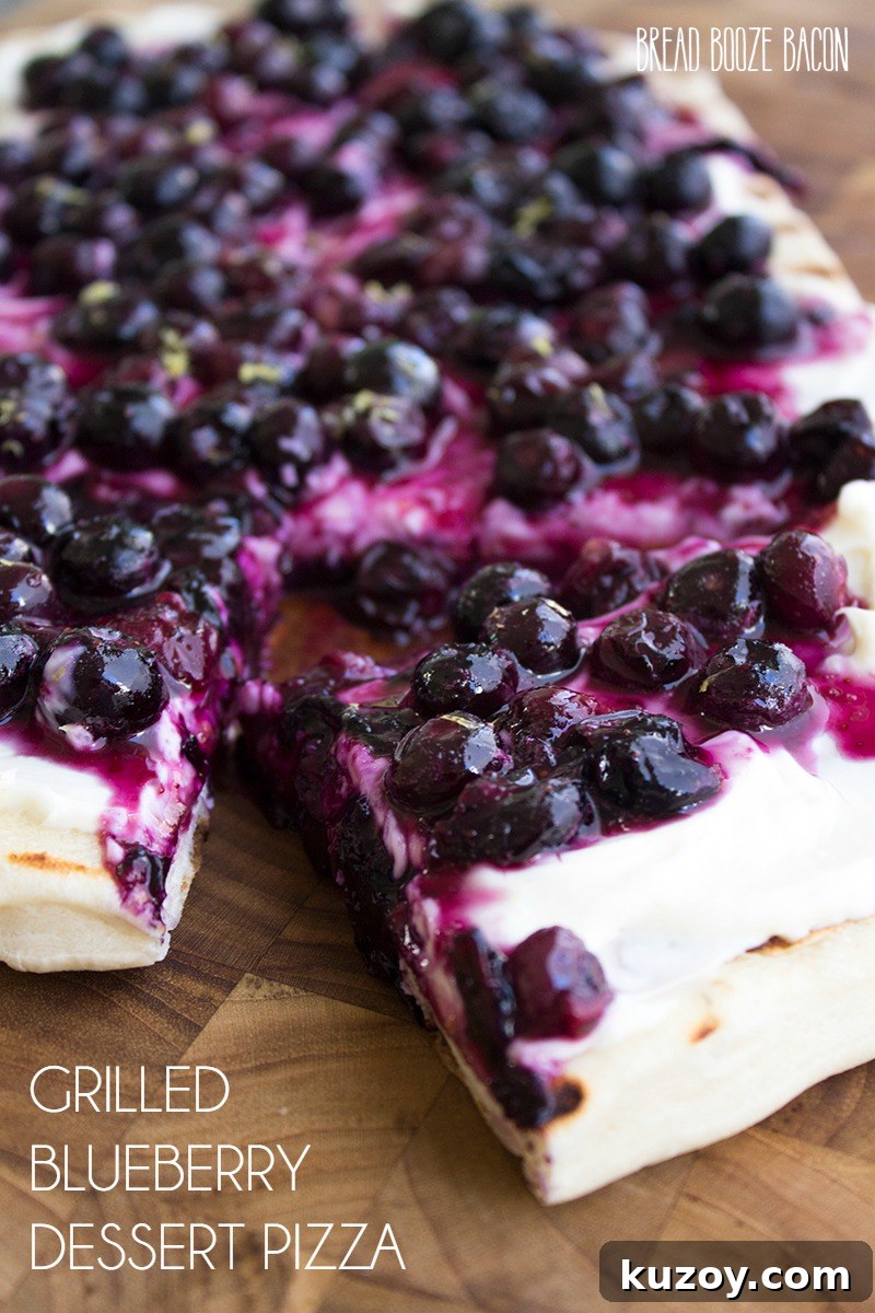 Grilled Blueberry Dessert Pizza: Summer Fruit Pizza Recipe 2 This Grilled Blueberry Dessert Pizza Recipe is a perfect dessert for your next cookout! Prep your ingredients ahead of time and bring everything together in just 10 minutes!