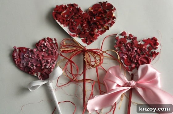 Valentine’s Day Collage Pops: Fun DIY Treats and Gift Ideas 7 3 valentine's collage pops, different ribbons