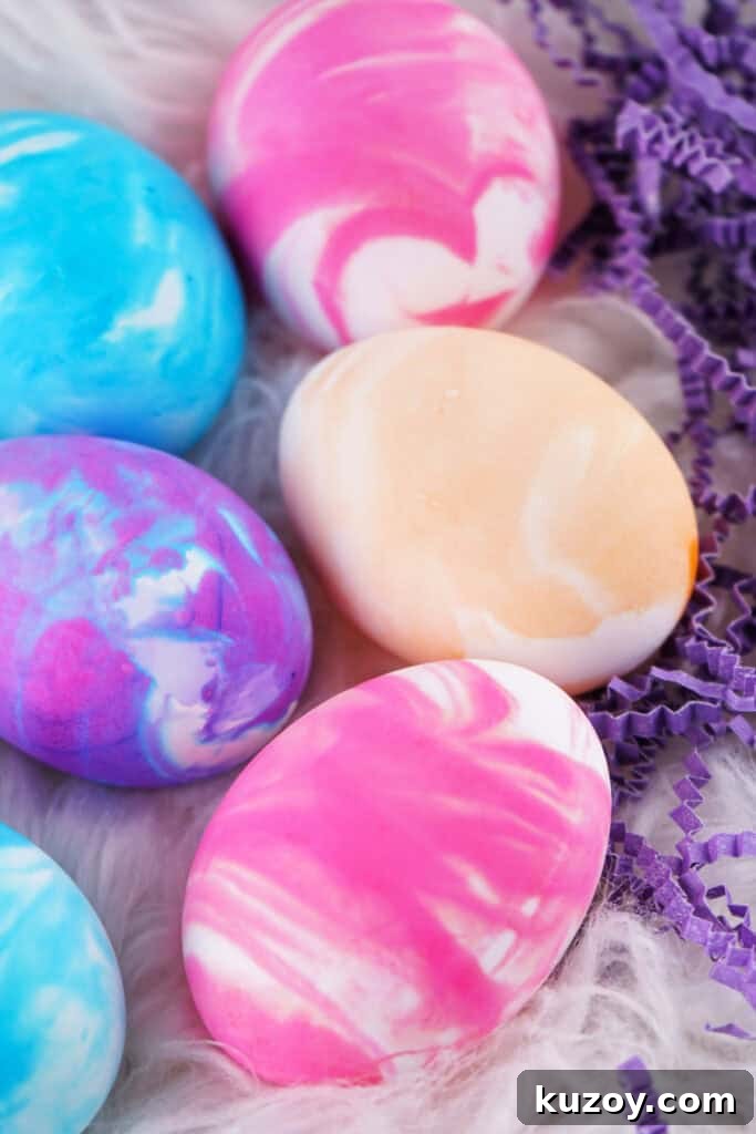 Vibrant Easter Eggs Dyed with Cool Whip: Step-by-Step Guide 2 several assorted color cool whip dyed ester eggs
