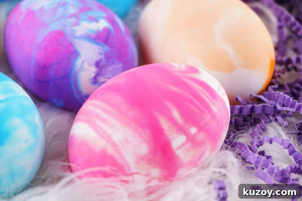 Vibrant Easter Eggs Dyed with Cool Whip: Step-by-Step Guide 9 assorted colors of cool whip dyed easter eggs