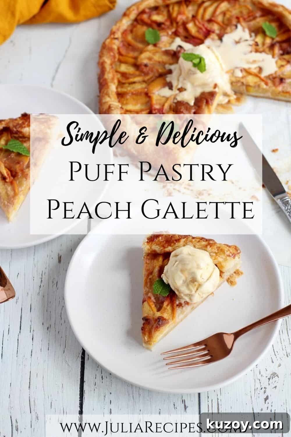 Peach Galette with Flaky Puff Pastry: Simple Summer Dessert 8 simple puff pastry peach galette