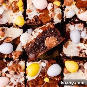 Mini Egg Brownies Recipe for Rich, Fudgy Easter Treats 19 mini egg brownies with crackly top and fudgy texture