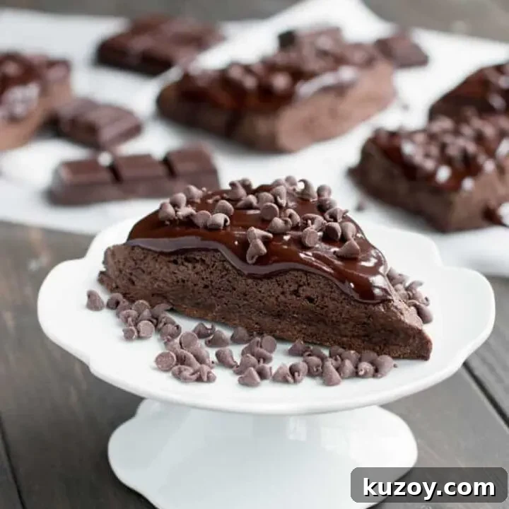 Dark Chocolate Fudge Scones