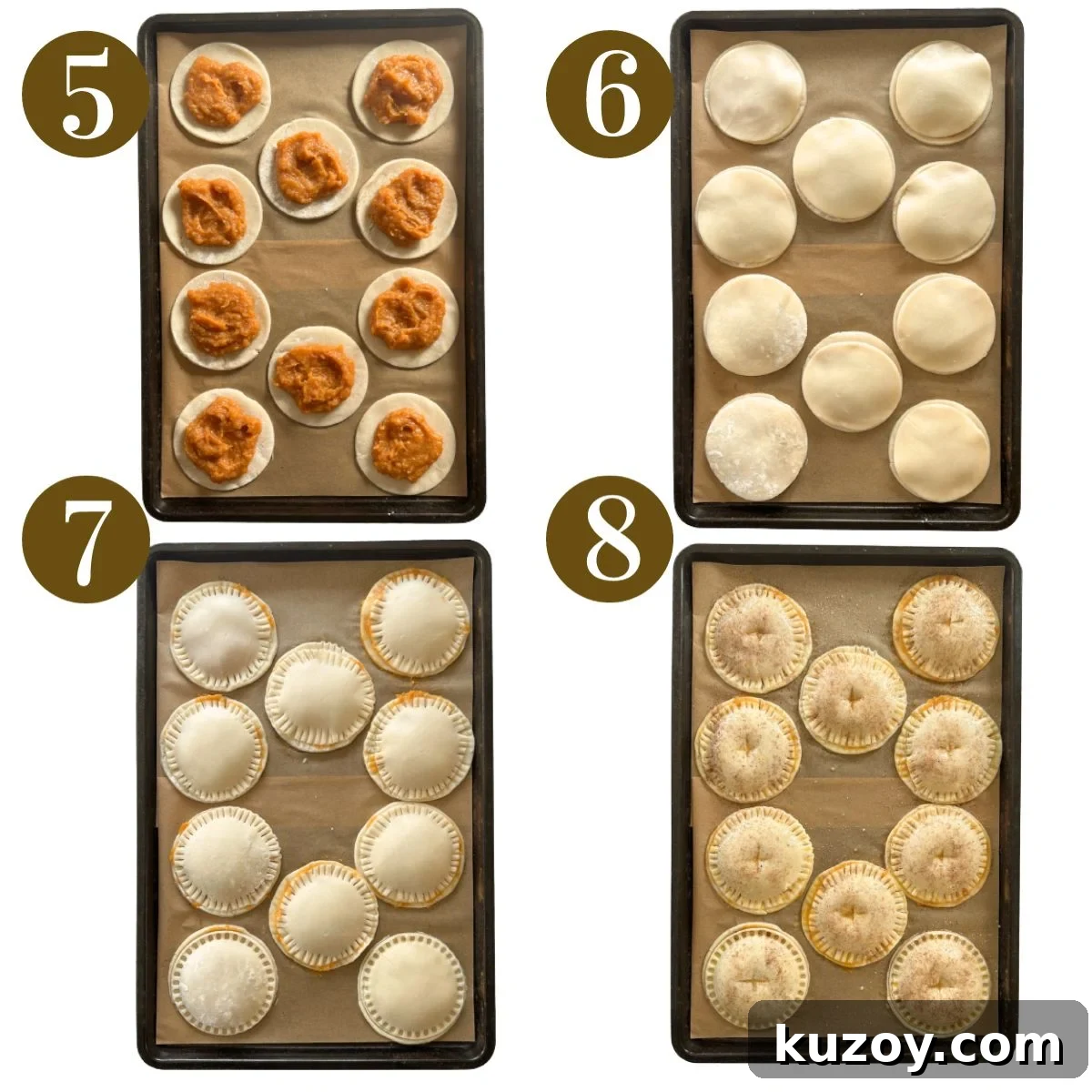 Sweet Potato Hand Pies Recipe: Flaky Crust & Savory-Sweet Filling 5 Steps to make sweet potato hand pies.