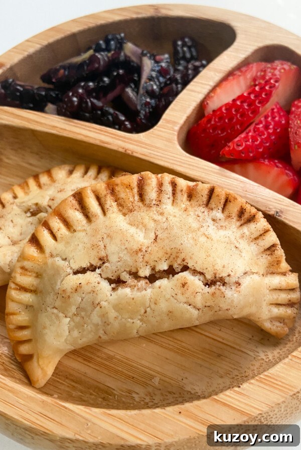Sweet Potato Hand Pies Recipe: Flaky Crust & Savory-Sweet Filling 9 Apple pie empanadas served with blackberries and strawberries