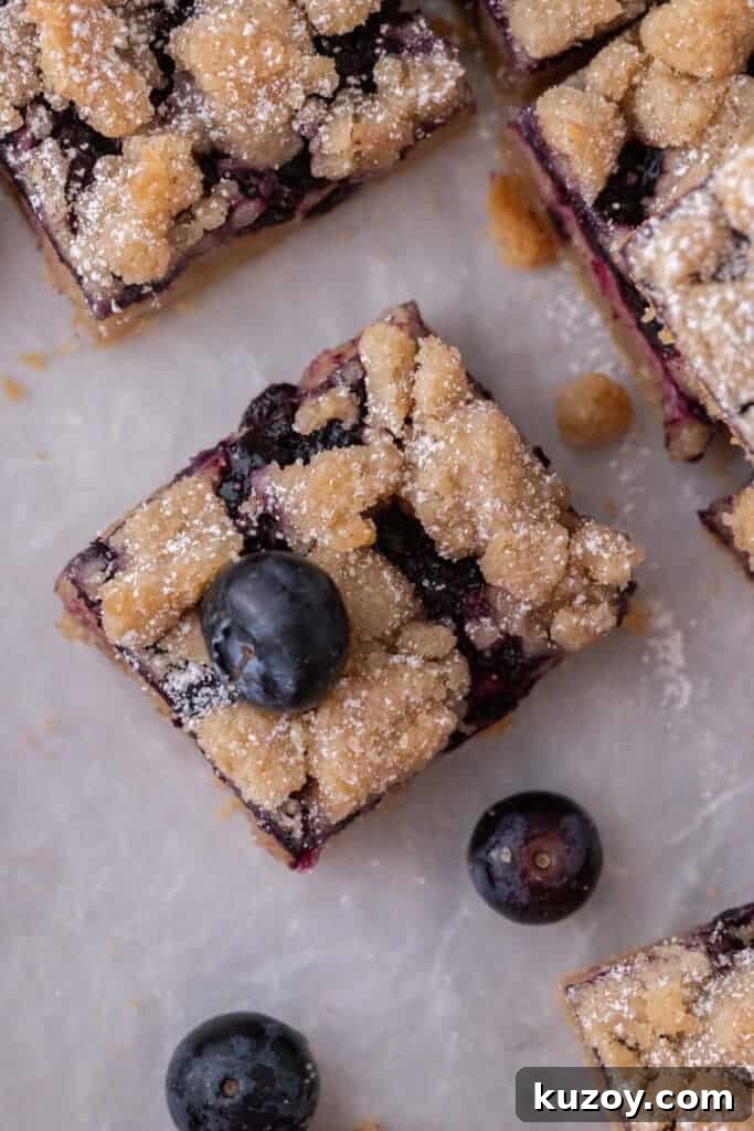 Blueberry Blondies Recipe: Moist, Chewy Bars with Fresh Berries 13 close up shot of the blueberry blondies recipe