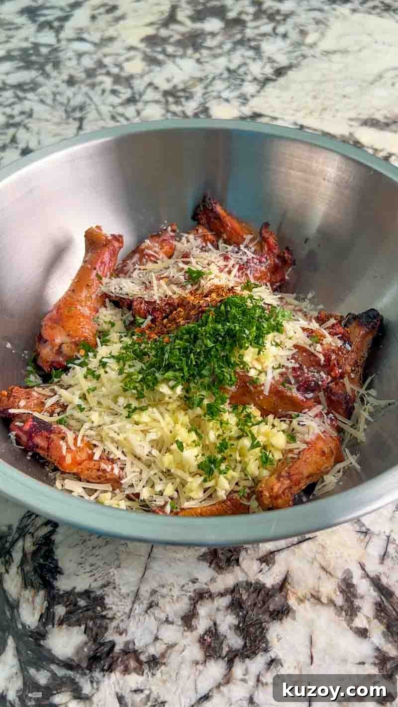 Crispy Garlic Parmesan Wings on the Big Green Egg: Perfect Recipe 15 img 8888 14