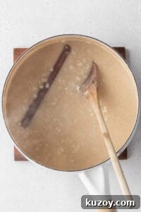 Creamy Dairy-Free Vegan Rice Pudding Recipe 7 Cooked rice pudding in a pot, ready to be chilled.