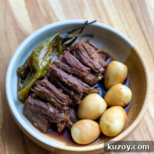 Soy-Braised Beef Jangjorim: Korean Sweet-Salty Beef Preserved in Soy 4 Portrait of jang jorim