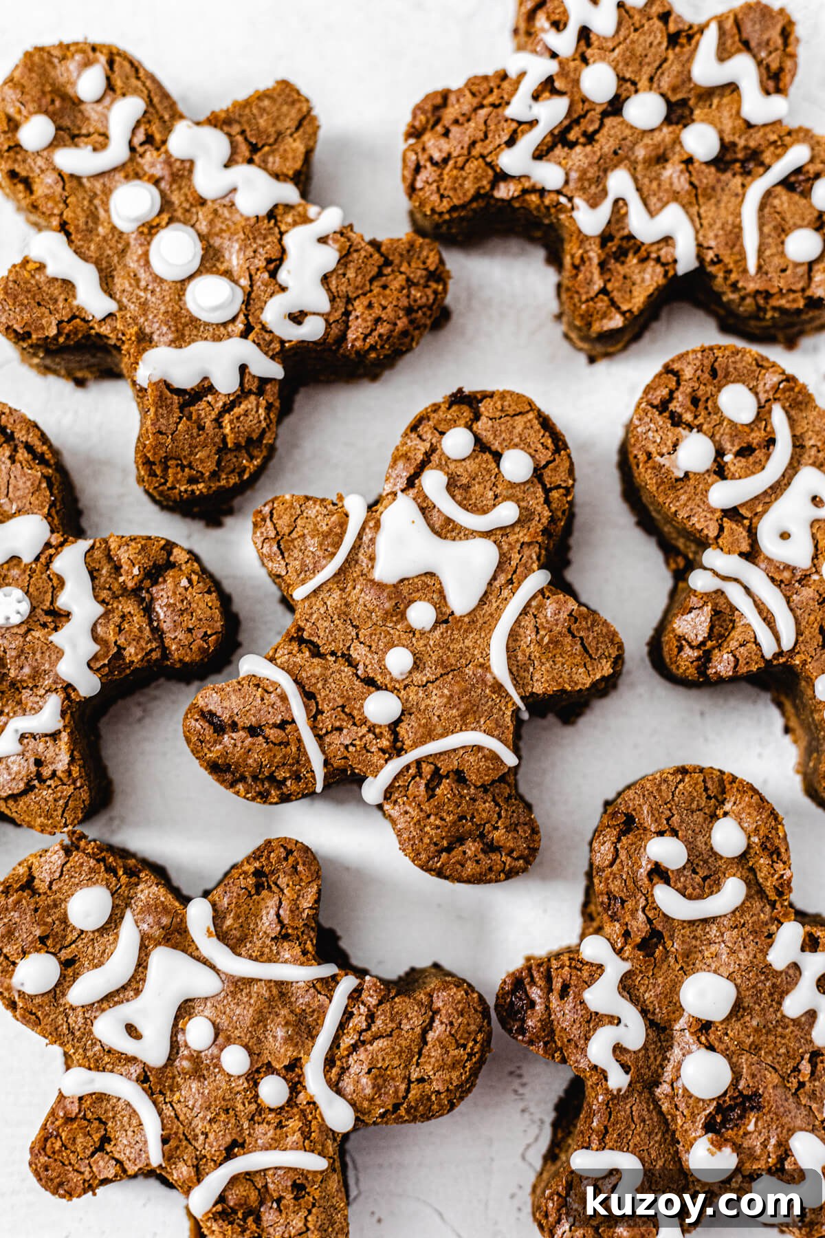 decorated gingerbread man blondies