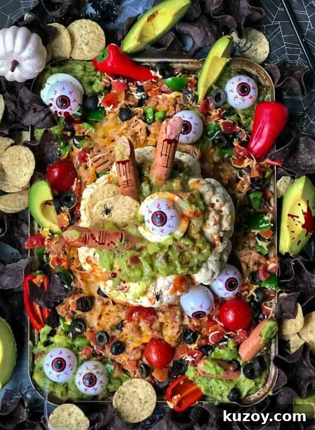 Spooky Halloween Cauliflower Bowl Bean Dip