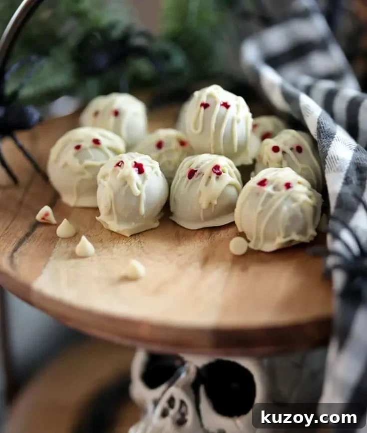 Pumpkin Cheesecake Truffle Mummies