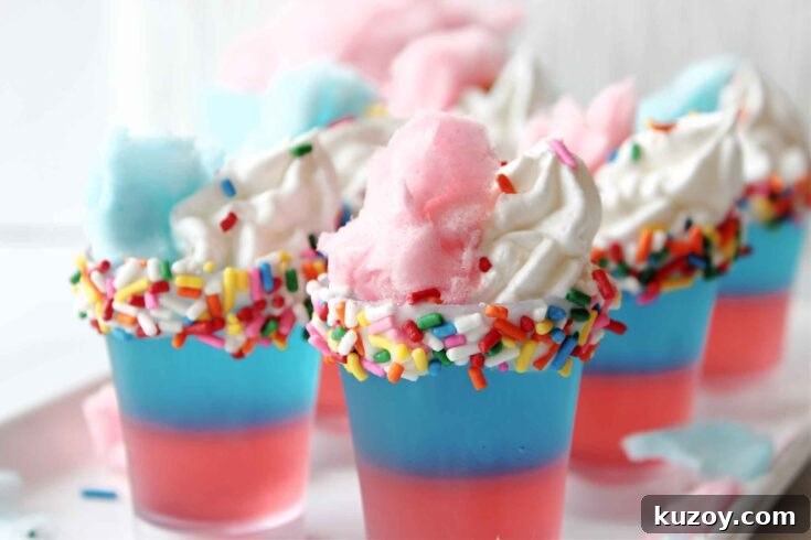 Image for Easy and Fun Cotton Candy Jello Shots For Parties