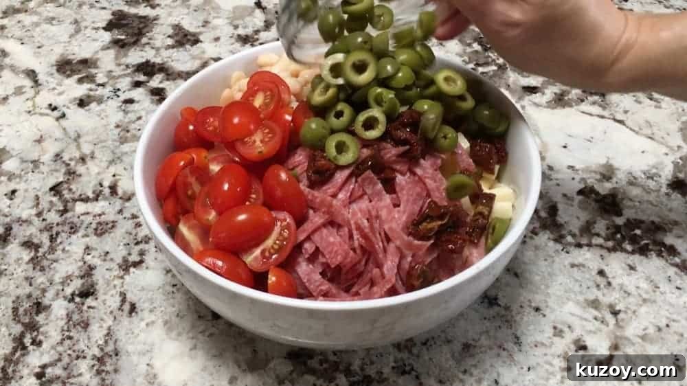 Italian Pasta Salad Ingredients