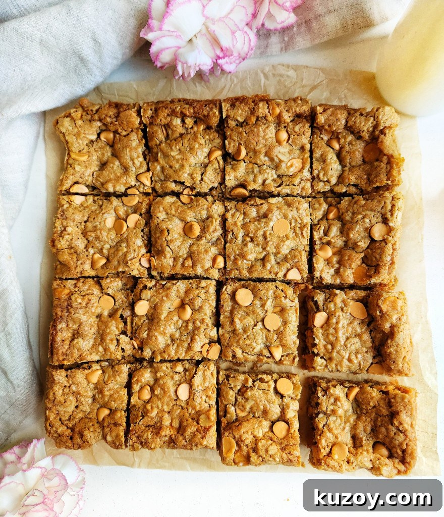 Butterscotch Oatmeal Cookie Bars