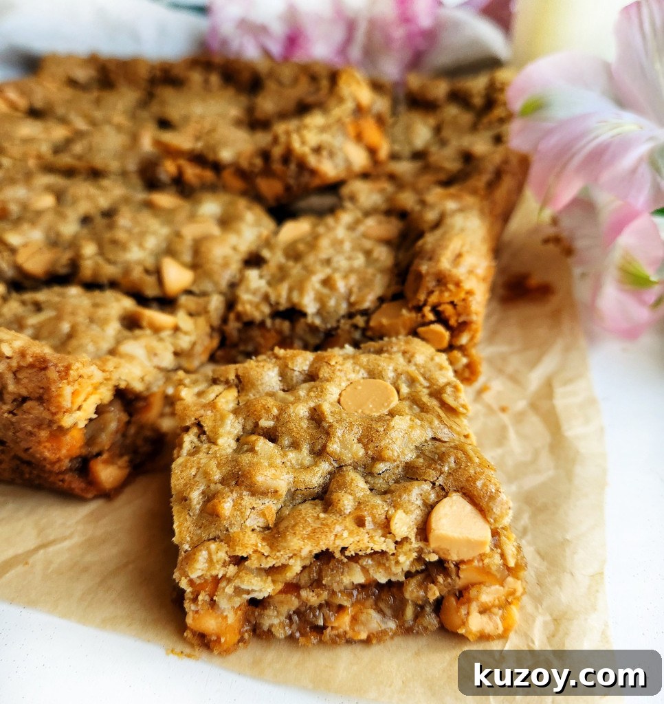 Butterscotch Oatmeal Cookie Bars